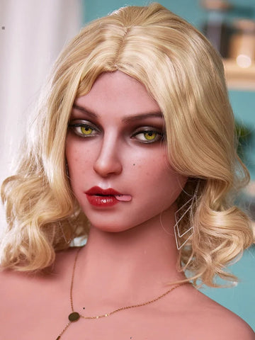 F30 ROS Free Hair Impants  Real Oral Movable Jaw Silicone Sex Doll Head   | SY Doll