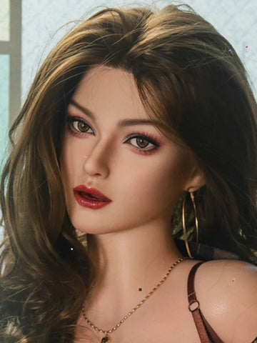 F25 ROS Free Hair Impants  Real Oral Movable Jaw Silicone Sex Doll Head   | SY Doll