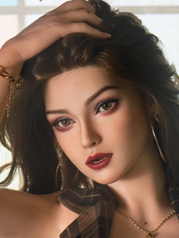 F25 ROS Free Hair Impants  Real Oral Movable Jaw Silicone Sex Doll Head   | SY Doll