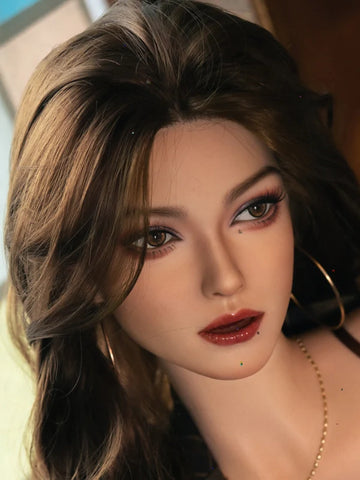 F25 ROS Free Hair Impants  Real Oral Movable Jaw Silicone Sex Doll Head   | SY Doll