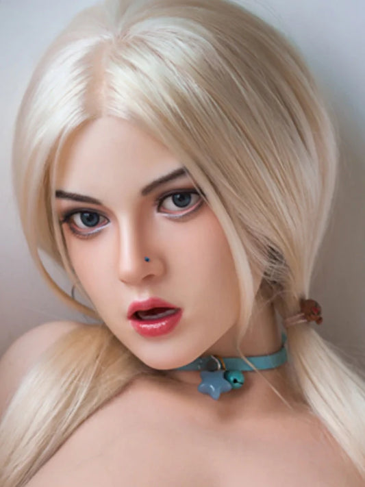 F7 ROS Free Hair Impants  Real Oral Movable Jaw Silicone Sex Doll Head   | SY Doll