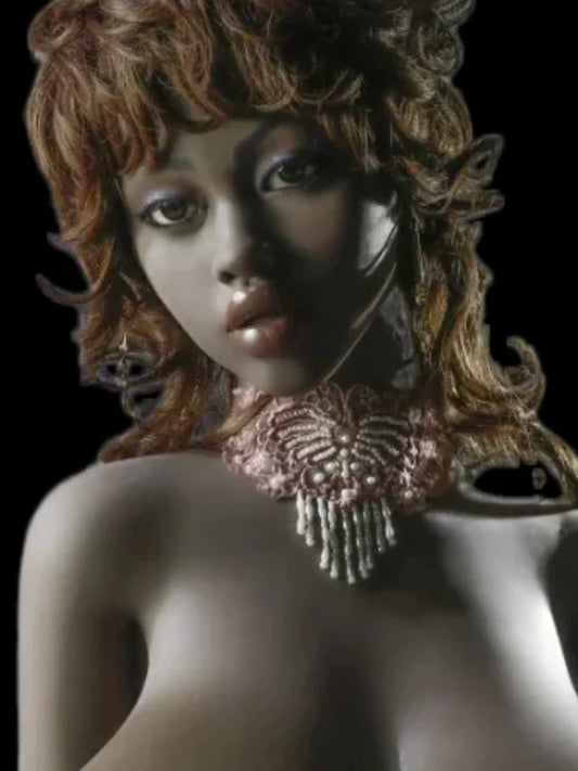 F396丨WM Doll Head-Black TPE Oral Sex Doll Head