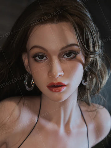 F154-ROS Free Hair Impants Real Oral Movable Jaw Silicone Sex Doll Head   | Meizaoren