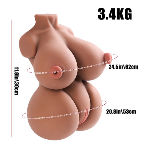 M262- Lucy Tan  Mini Cheap BBW Sex Dolls Torso Fuckable Tits Breasts| MRL-7.5LB