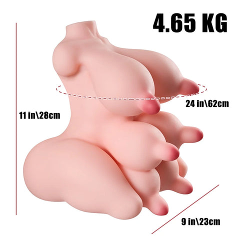 M254-Anime Sexdolls Hentai Sex Dolls Torso Paula Cow Girl Six Boobs| MRL-10.8LB