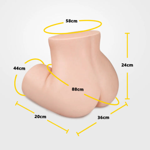 M80-(22lb) Chubby Sexy And Real Realistic Silicone Ass Sex Doll Torso