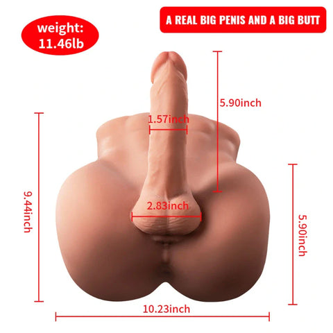 M241-Male Sex Doll Torso Lifelike Big Penis | xingse-11.46lb 5.9″ Dildo