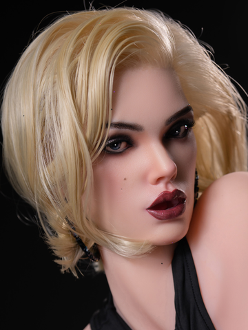 F16 ROS Free Hair Impants  Real Oral Movable Jaw Silicone Sex Doll Head   | SY Doll