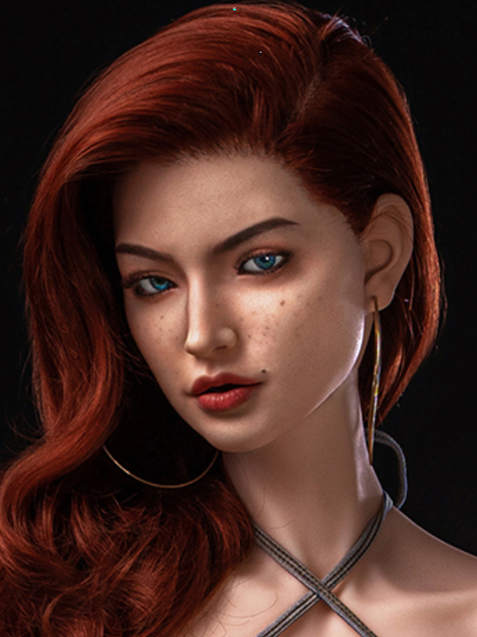 F14 ROS Free Hair Impants  Real Oral Movable Jaw Silicone Sex Doll Head   | SY Doll