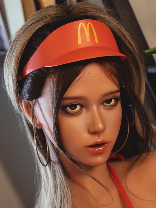 F12 ROS Free Hair Impants  Real Oral Movable Jaw Silicone Sex Doll Head   | SY Doll