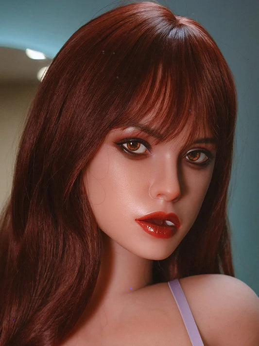 F6 ROS Free Hair Impants  Real Oral Movable Jaw Silicone Sex Doll Head   | SY Doll