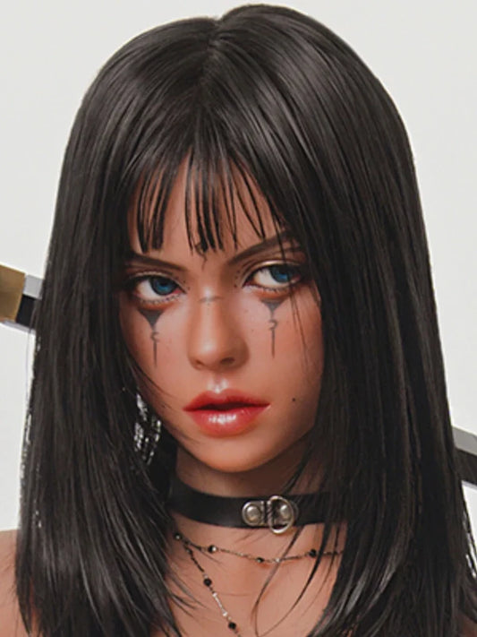 F4 ROS Free Hair Impants  Real Oral Movable Jaw Silicone Sex Doll Head   | SY Doll