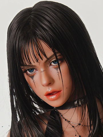 F4 ROS Free Hair Impants  Real Oral Movable Jaw Silicone Sex Doll Head   | SY Doll