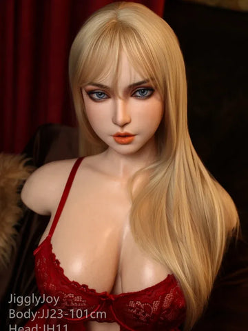 JIT001—101cm-27kg Flora F Cup Full Silicone Gel Butt Ultra Soft Torso Sex Doll ROS Head｜Jigglyjoy