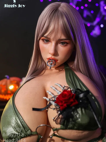JIT015—71cm-25.5kg R Cup Full Silicone BBW ROS Torso Sex Doll With Head Melania｜Jigglyjoy