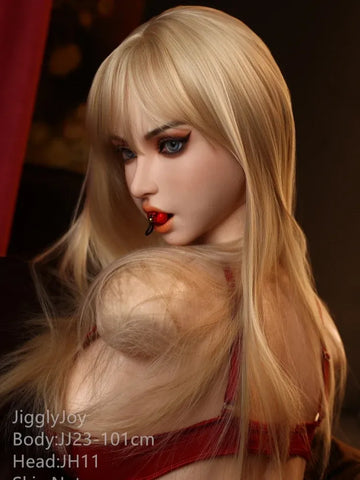 JIT001—101cm-27kg Flora F Cup Full Silicone Gel Butt Ultra Soft Torso Sex Doll ROS Head｜Jigglyjoy