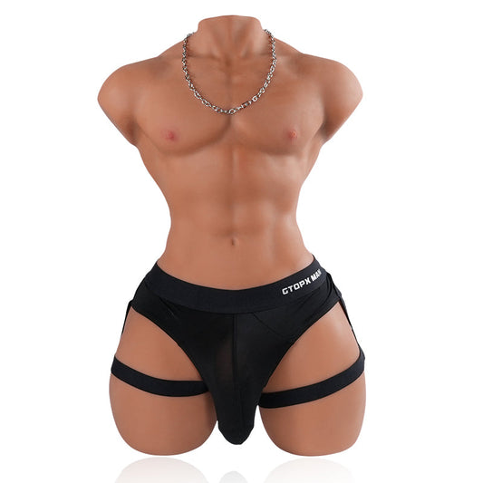 H142-33.7LB-6.7″ Mark Dildo Realistic TPE Male Sex Doll Torso with Big Dick丨Tantaly