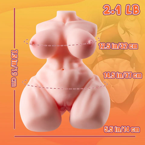 M284-Muscle Fake Pussy  Mini Hentai Sex Doll Torso【IN Stock】 | MRL-2.2 lbs
