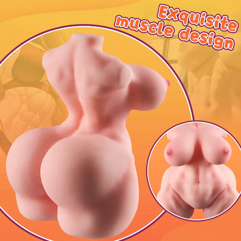 M284-Muscle Fake Pussy  Mini Hentai Sex Doll Torso【IN Stock】 | MRL-2.2 lbs