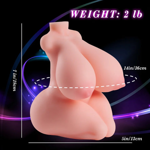 M285-Fake Pussy BBW Sex Doll Torso【IN Stock】 | MRL-2.2 lbs